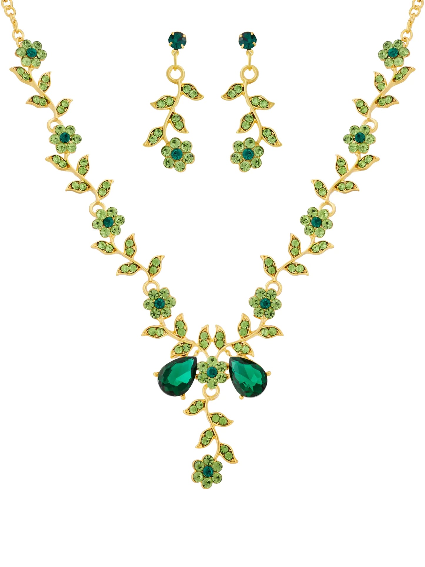 Emerald Bridesmaid Rhinestone Jewelry Set (Free Promo)