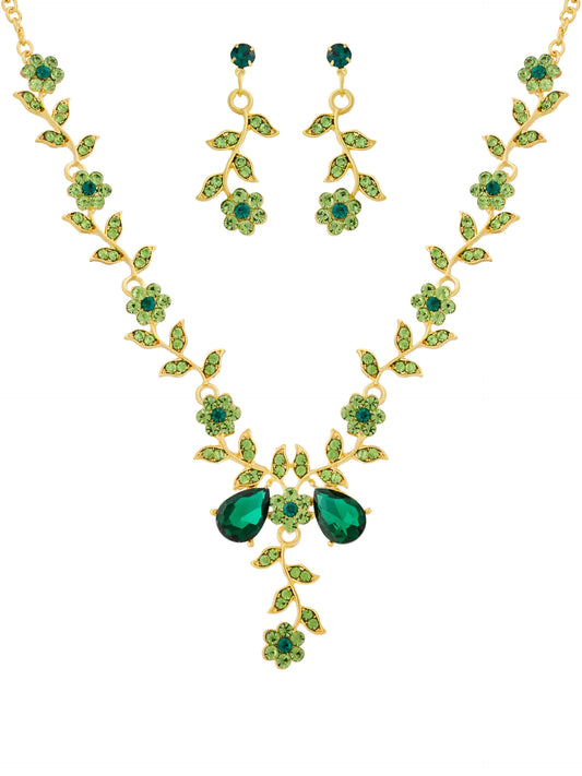 Emerald Bridesmaid Rhinestone Jewelry Set (Free Promo)