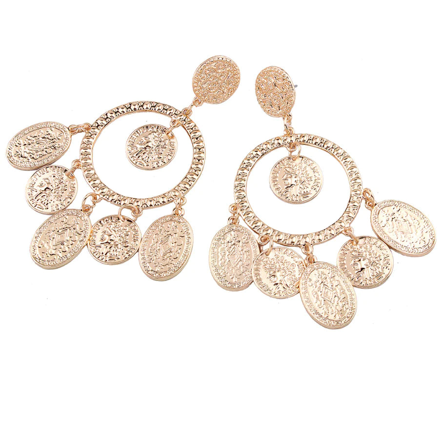 Glamour Gold Statement Earrings